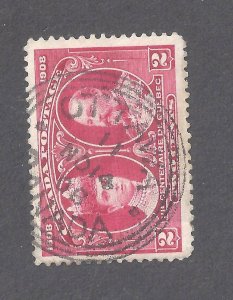 CANADA # 98 USED 3-CIRCLE SOCKED-ON-NOSE TOWN CANCEL OTTAWA 1898 BS26215