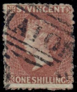 ST VINCENT #17, 1sh deep rose, used, F/VF, Scott $160.00