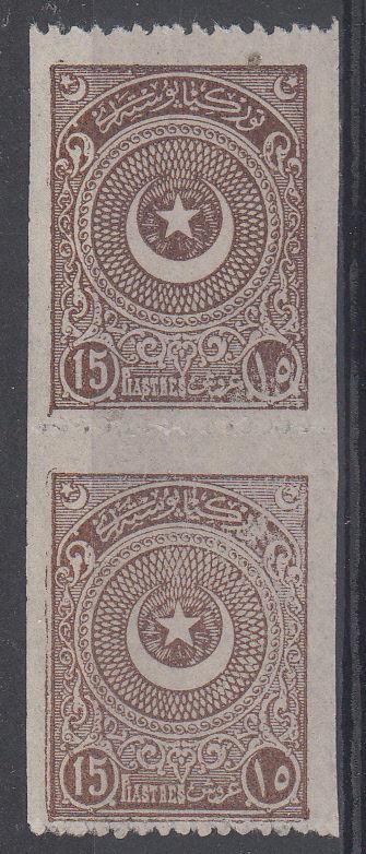 Turkey Scott 617 Mint NH pair, imperf vert.