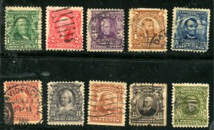 #300-309 1902-1903 REGULAR ISSUE PORTRAIT STAMPS CV $47.50⭐⭐⭐⭐⭐⭐