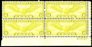 U.S. #C17 MINT PL# BLOCK OF 4 OG NH