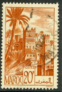 FRENCH MOROCCO 1947 20fr OUARZAZAT Pictorial Sc 234 VFU