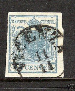 348C AUSTRIA LOMBARDI VENETIA 6c TYPE II VIRENZA CANCEL