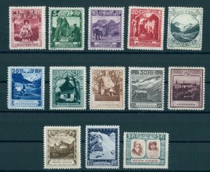 LIECHTENSTEIN, DEFINITIVES 1930  HINGED / GUM IMPERFECTIONS - FULL SET
