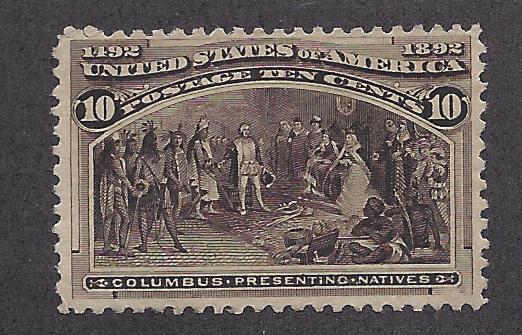 United States, 237, Columbian Expo Fine-VF Single,**Hinged**