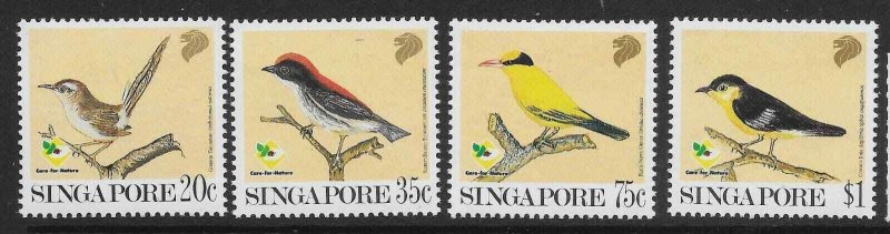 SINGAPORE SG663/6 1991 GARDEN BIRDS SET MNH