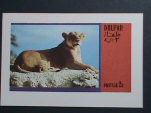 ​DHUFAR-WILD  ANIMAL- LION-IMPERF :MNH S/S SHEET-VERY FINE