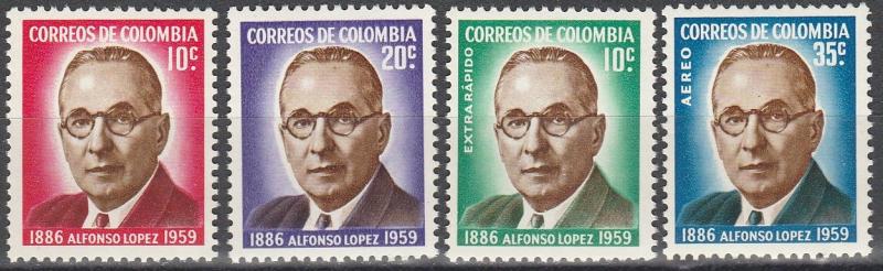 Colombia #727-8, C394-5 MNH (K3L)