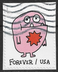 US ~ Scott # 5636 ~ Used on paper ~ Message Monsters