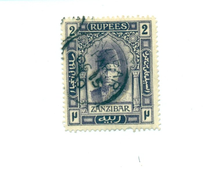 Zanzibar - Sc# 109. 1908 2 Rupee Sultan Hamoud. Used. $21.00.