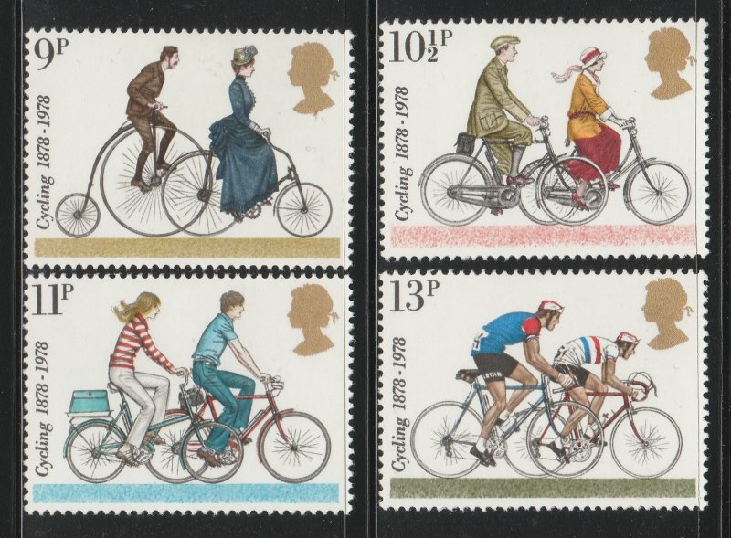 GB 1978 100th Anniv of the First International Cycling Org SG#1067-1070 S1076