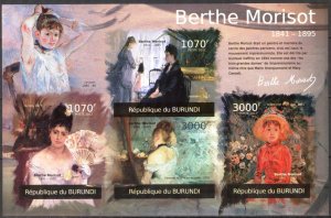 Burundi 2012 Art Paintings B. Morisot Sheet Imperf. MNH