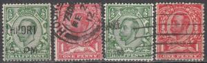 Great Britain #151-4  F-VF Used   CV $15.50  (A8741)