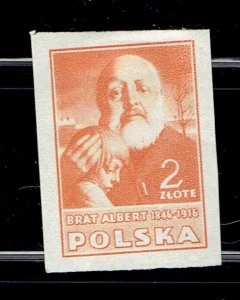 POLAND SCOTT#412c 1947 BROTHER ALBERT - MH