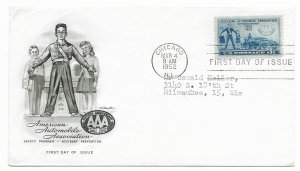 US 1007 (Me-5) 3c American Auto Assoc on FDC Artmaster Cachet ECV $6.00