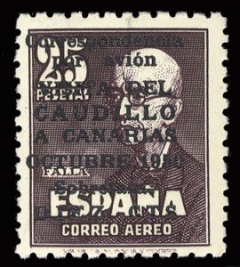 Spain #CB18 Cat$250, 1950-51 General Franco's Visit to the Canary Islands, hi...