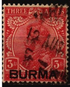 Burma Used Scott 7 w/bent corner