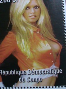 ​CONGO-2005- BRIGITTE BARDOT- FAMOUS NUDE SEXY MOVIE STAR- MNH SHEET  VF