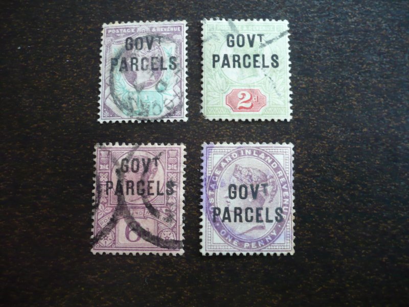 Stamps - Great Britain - Scott# O31,O32,O34,O37 - Used Part Set of 4 Stamps