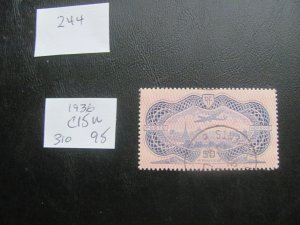 FRANCE 1936 USED SC C15 SET  SUPERB $310  (244)