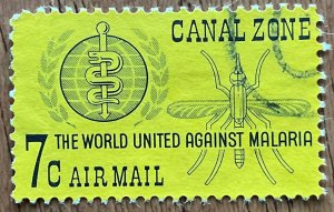 Canal Zone #C33 Used Single Canal Zone Malaria Eradication SCV $.40 L48