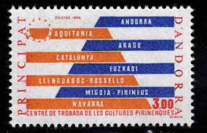 Andorre (French) Andorra Scott 327 MNH** 1984 Pyrenees Art Center stamp