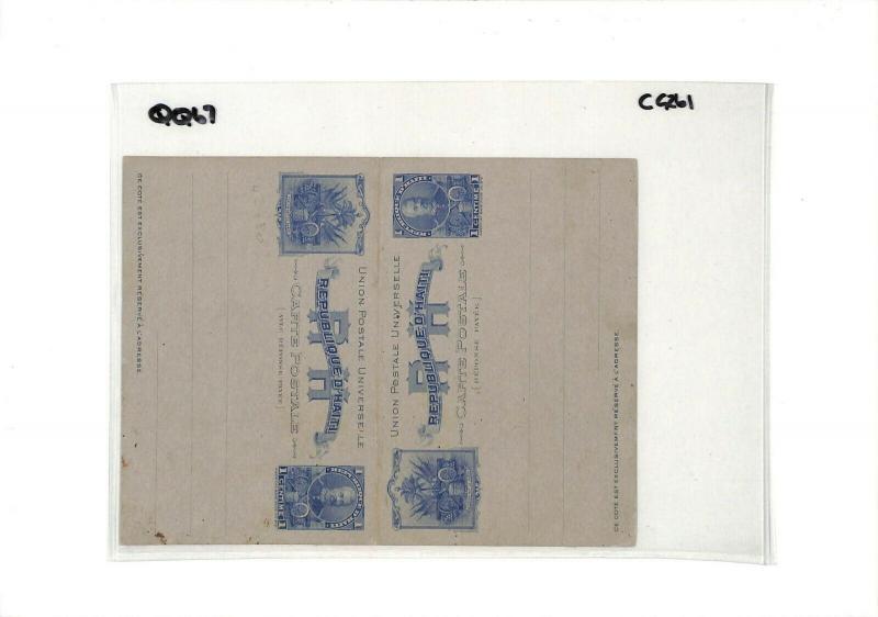 HAITI Unused Postal Stationery Intact Reply Card {samwells-covers} CG261