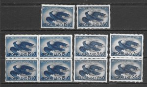 Netherlands C11-2  MNH Bird set cpl x 5, vf see desc. 2019 CV$21.25