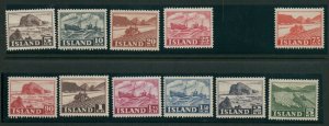 Iceland Scott 257-68  Mint NH Set Missing 60Aur Value