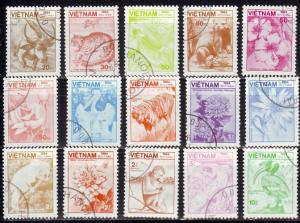 VIETNAM [1984] MiNr 1529-43 ( O/used ) Tiere