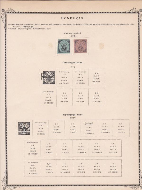 honduras stamps page ref 17157