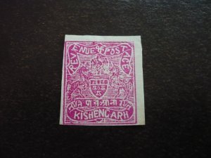 Stamps - India Kishangarh - Scott# 4a - Mint Hinged Part Set of 1 Stamp