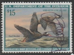 U.S. Scott #RW63 Duck Stamp - Used Single