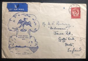 1957 British Navy In Christmas Island Australia Cover To England Megaton Trial