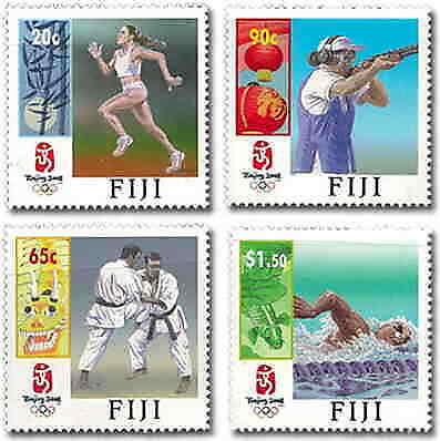 Fiji - Beijing Olympics Complete  Set of 4 FIJ0804