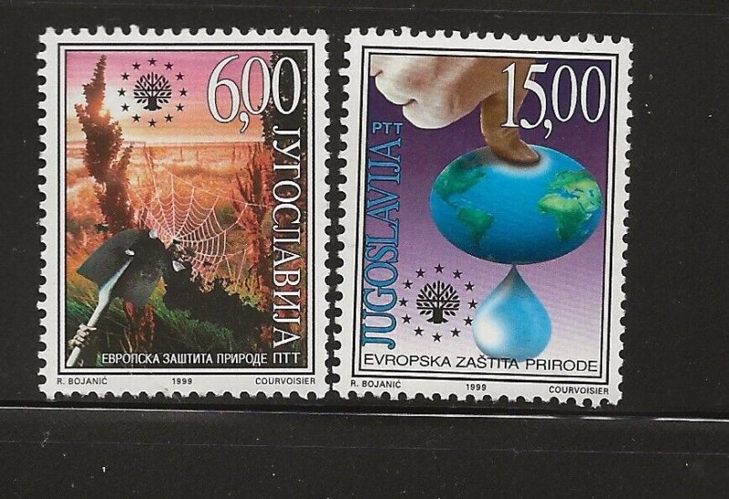 YUGOSLAVIA Sc 2444-5 NH issue of 1999 - NATURE PROTECTION 