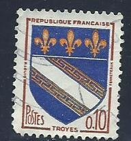 France 1041  Used    1962-63   PD