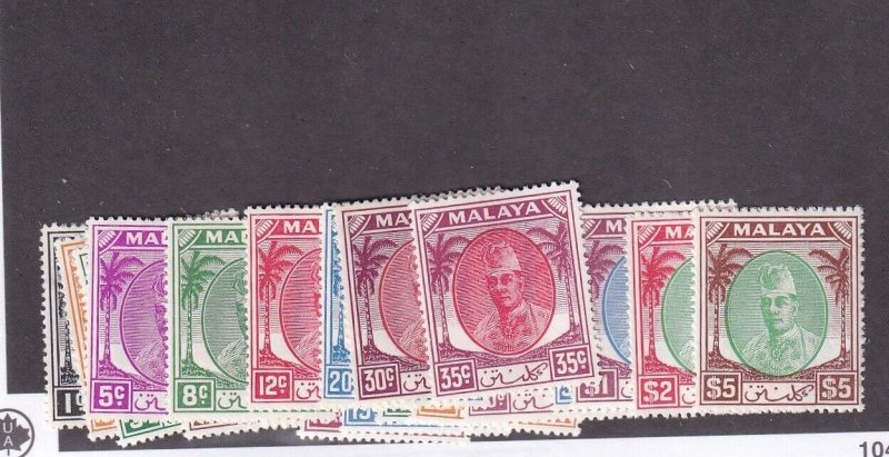 Kelantan Scott # 50 - 70 set F-VF mint OG LH nice colors cv $ 215 ! see pic !