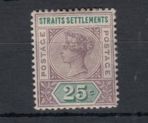 Straits Settlements QV 1892 25c SG103 MH J4522