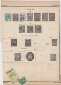 costa rica stamps on 2 pages ref r 11353