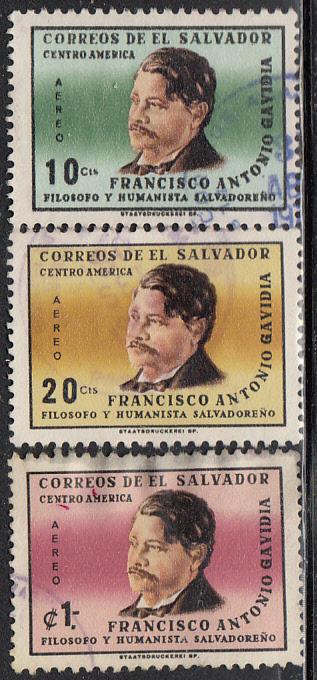 El Salvador #761-763 & C224-C226 Used