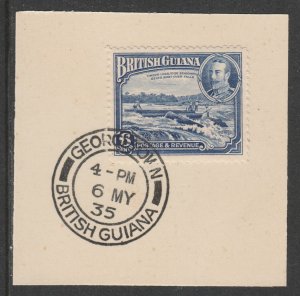 Br Guiana 1934 KG5 PICTORIAL  6c on piece with MADAME JOSEPH  POSTMARK