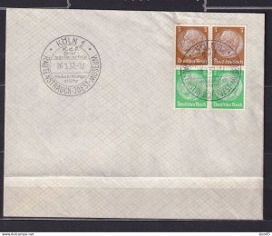 Germany 1937 Cover Koln Special cancel  2 se-tenant Pair 15462