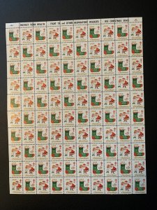 us 1964 - US Christmas Seals/Stamps sheet OG Mint never hinged with problem