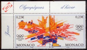 Monaco 2002  SC# 2243a-b tabs will vary MNH L189