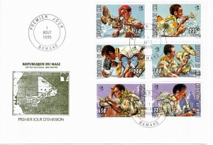 Mali 1995 Sc 736-41FDC