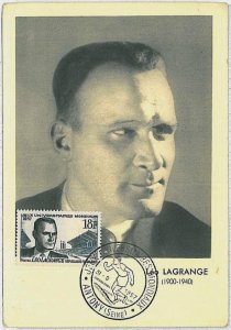 32589 - France - MAXIMUM CARD - 1957: SPORTS politics Léo, Lagrange-