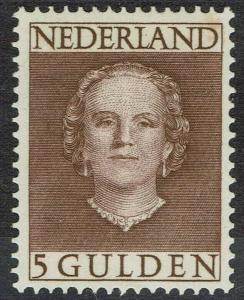 NETHERLANDS 1949 QUEEN 5G PLATE 1 