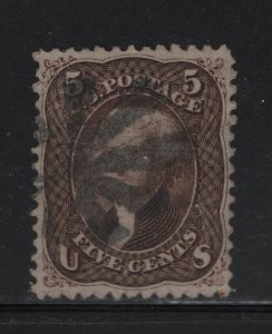 76A Dark Brown VF-XF  used neat cancel with nice color ! see pic !