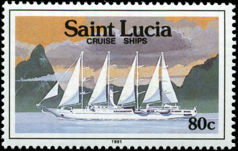 Saint Lucia Scott #976 - #979 Complete Set of 4 Mint Never Hinged 